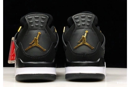 308497-032 “ROYALTY” 4 AIR BLACK MENS GOLD-WHITE JORDAN METALLIC 0923